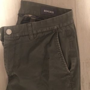 Bonobos Olive Green Slim Fit Pants